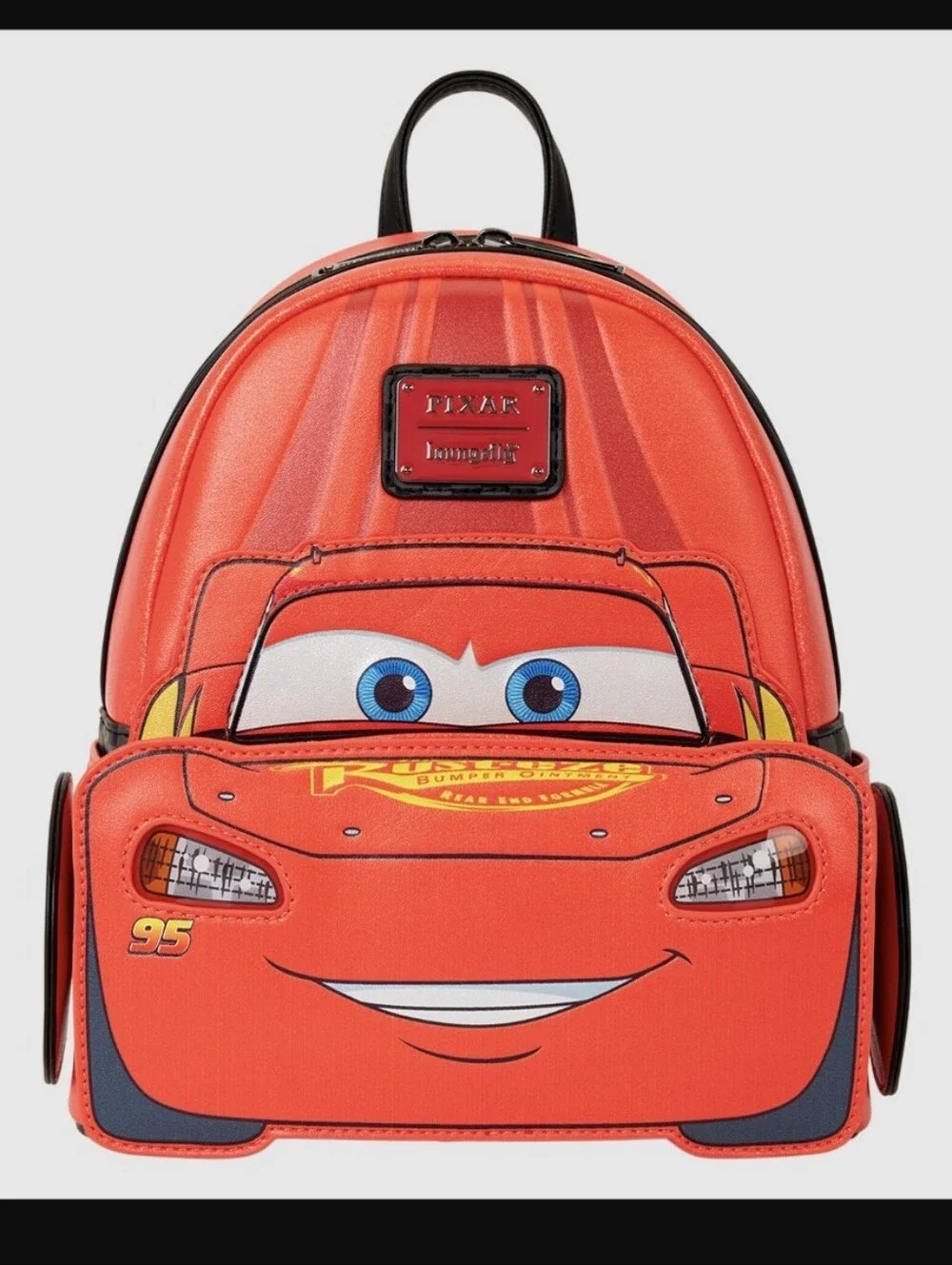 Loungefly Cars 20th Anniversary Lightning McQueen Cosplay Light-Up Mini Backpack